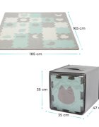 KINDERKRAFT Covoras de joaca Luno shapes puzzle 3D din spuma mint