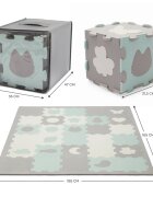 KINDERKRAFT Covoras de joaca Luno shapes puzzle 3D din spuma mint
