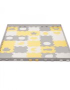 KINDERKRAFT Covoras de joaca Luno shapes puzzle 3D din spuma yellow