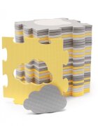 KINDERKRAFT Covoras de joaca Luno shapes puzzle 3D din spuma yellow