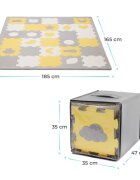 KINDERKRAFT Covoras de joaca Luno shapes puzzle 3D din spuma yellow