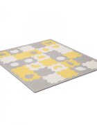 KINDERKRAFT Covoras de joaca Luno shapes puzzle 3D din spuma yellow
