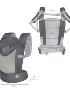 KINDERKRAFT Marsupiu Carrybee Grey cu 2 pozitii de purtare si greutate admisa 20 kg