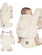 KINDERKRAFT Marsupiu Elara Bej cu 2 pozitii de purtare si greutate admisa 20 kg