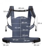 KINDERKRAFT Marsupiu ergonomic Nino pana la 20 kg confetti denim