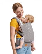 KINDERKRAFT Marsupiu ergonomic Nino pana la 20 kg confetti grey