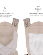 KINDERKRAFT Marsupiu ergonomic pentru copii Huggy Bizuu Dune Whisper