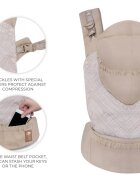 KINDERKRAFT Marsupiu ergonomic pentru copii Huggy Bizuu Dune Whisper