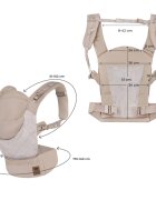 KINDERKRAFT Marsupiu ergonomic pentru copii Huggy Bizuu Dune Whisper