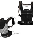 KINDERKRAFT Marsupiu ergonomic pentru copii Huggy Bizuu Lunar Black