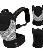 KINDERKRAFT Marsupiu ergonomic pentru copii Huggy Bizuu Lunar Black