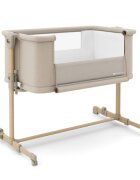 KINDERKRAFT Patut 3 in 1 Nestee Grow 2 next to me Beige cu roti si picioare telescopice