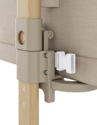 KINDERKRAFT Patut 3 in 1 Nestee Grow 2 next to me Beige cu roti si picioare telescopice