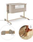 KINDERKRAFT Patut 3 in 1 Nestee Grow 2 next to me Beige cu roti si picioare telescopice