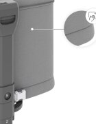 KINDERKRAFT Patut 3 in 1 Nestee Grow 2 next to me Dark Grey cu roti si picioare telescopice