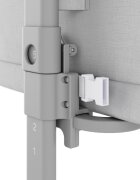 KINDERKRAFT Patut 3 in 1 Nestee Grow 2 next to me Light Grey cu roti si picioare telescopice