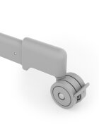 KINDERKRAFT Patut 3 in 1 Nestee Grow 2 next to me Light Grey cu roti si picioare telescopice