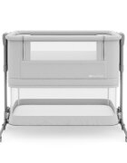 KINDERKRAFT Patut 3 in 1 Nestee Grow 2 next to me Light Grey cu roti si picioare telescopice