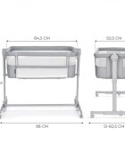 KINDERKRAFT Patut co sleeper neste up full light grey