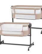 KINDERKRAFT Patut co-sleeper Nestee Up 2 Beige inclinare reglabila a saltelei inaltime reglabila