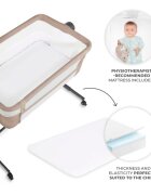 KINDERKRAFT Patut co-sleeper Nestee Up 2 Beige inclinare reglabila a saltelei inaltime reglabila