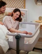 KINDERKRAFT Patut co-sleeper Nestee Up 2 Beige inclinare reglabila a saltelei inaltime reglabila