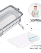 KINDERKRAFT Patut co-sleeper Nestee Up 2 Light Grey inclinare reglabila a saltelei inaltime reglabila
