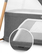 KINDERKRAFT Patut de calatorie 4 in 1 Sofi grey pliabil cu 2 nivele spatiu depozitare functie leganare saltea inclusa
