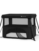 KINDERKRAFT Patut pliabil Cami Black cu doua nivele si rucsac de calatorie