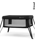 KINDERKRAFT Patut pliabil Cami Black cu doua nivele si rucsac de calatorie