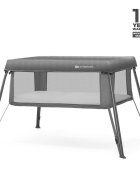 KINDERKRAFT Patut pliabil Cami Grey cu doua nivele si rucsac de calatorie