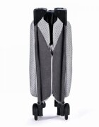 KINDERKRAFT Patut pliabil cu doua nivele cadru din otel mecanism de pliere rapida dotat cu carusel muzical si masuta de infasat 126 x 65 x 76cm Grey