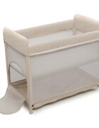 KINDERKRAFT Patut pliabil Moon Dream Beige echipat cu o saltea sigura partile laterale din plasa geanta inclusa
