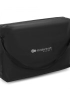 KINDERKRAFT Patut pliabil Moon Dream Black echipat cu o saltea sigura partile laterale din plasa geanta inclusa