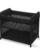 KINDERKRAFT Patut pliabil Moon Dream Black echipat cu o saltea sigura partile laterale din plasa geanta inclusa