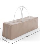 KINDERKRAFT Patut pliabil pentru copii Leody UP Beige cu 2 nivele dimensiuni 120x60 cm