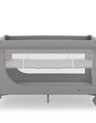 KINDERKRAFT Patut pliabil pentru copii Leody UP Grey cu 2 nivele dimensiuni 120x60 cm
