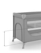 KINDERKRAFT Patut pliabil pentru copii Leody UP Grey cu 2 nivele dimensiuni 120x60 cm accesorii incluse