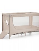 KINDERKRAFT Patut travel Joy 2 Beige cu 2 nivele dubla protectie impotriva auto-plierii intrare laterala cu fermoar carusel masuta de infasat si organizator incluse