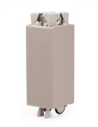 KINDERKRAFT Patut travel Joy 2 Beige cu 2 nivele dubla protectie impotriva auto-plierii intrare laterala cu fermoar carusel masuta de infasat si organizator incluse