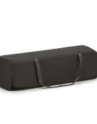 KINDERKRAFT Patut travel Joy 2 Dark Grey cu 2 nivele dubla protectie impotriva auto-plierii intrare laterala cu fermoar carusel masuta de infasat si organizator incluse