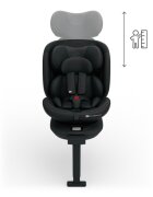 KINDERKRAFT Scaun auto I-360 2 Plus Black 40-150 cm sistem isofix si picior de sustinere rotatie 360 protectie laterala SPS