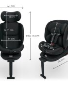 KINDERKRAFT Scaun auto I-360 2 Plus Black 40-150 cm sistem isofix si picior de sustinere rotatie 360 protectie laterala SPS