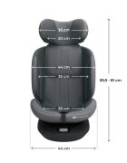 KINDERKRAFT Scaun auto I-Grow 2 Plus Grey 40-150 cm cu rotatie 360 tetiera reglabila sistem Isofix si Top Tether