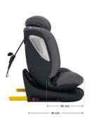KINDERKRAFT Scaun auto I-Grow 2 Plus Grey 40-150 cm cu rotatie 360 tetiera reglabila sistem Isofix si Top Tether
