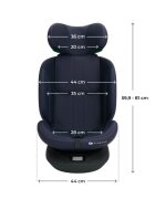 KINDERKRAFT Scaun auto I-Grow 2 Plus Navy 40-150 cm cu rotatie 360 tetiera reglabila sistem Isofix si Top Tether