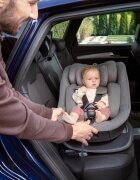 KINDERKRAFT Scaun auto I-Guard Airflow Grey 40-105 cm cu rotatie 360 indicatori de instalare sistem isofix si picior de sprijin