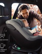 KINDERKRAFT Scaun auto I-Guard Airflow Grey 40-105 cm cu rotatie 360 indicatori de instalare sistem isofix si picior de sprijin