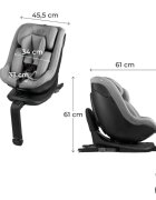 KINDERKRAFT Scaun auto I-Guard Airflow Grey 40-105 cm cu rotatie 360 indicatori de instalare sistem isofix si picior de sprijin