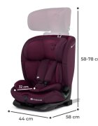 KINDERKRAFT Scaun auto Oneto3 i-size cu isofix 76-150 cm cherry pearl